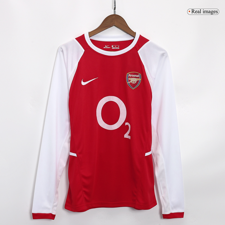 Arsenal Retro Home Long Sleeve Jersey 2002/04