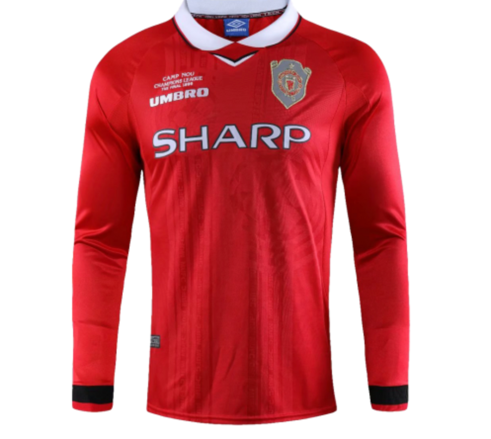 Manchester United UCL Final Retro Jersey Home Long Sleeve 1999/00