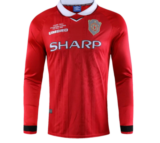 Manchester United UCL Final Retro Jersey Home Long Sleeve 1999/00