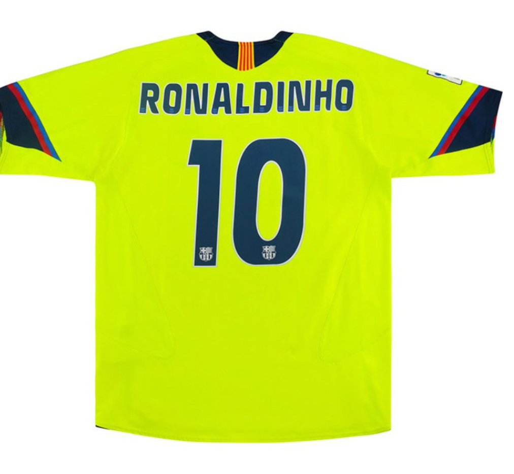 Barcelona Ronaldinho #10 Retro Away Jersey 2005/06