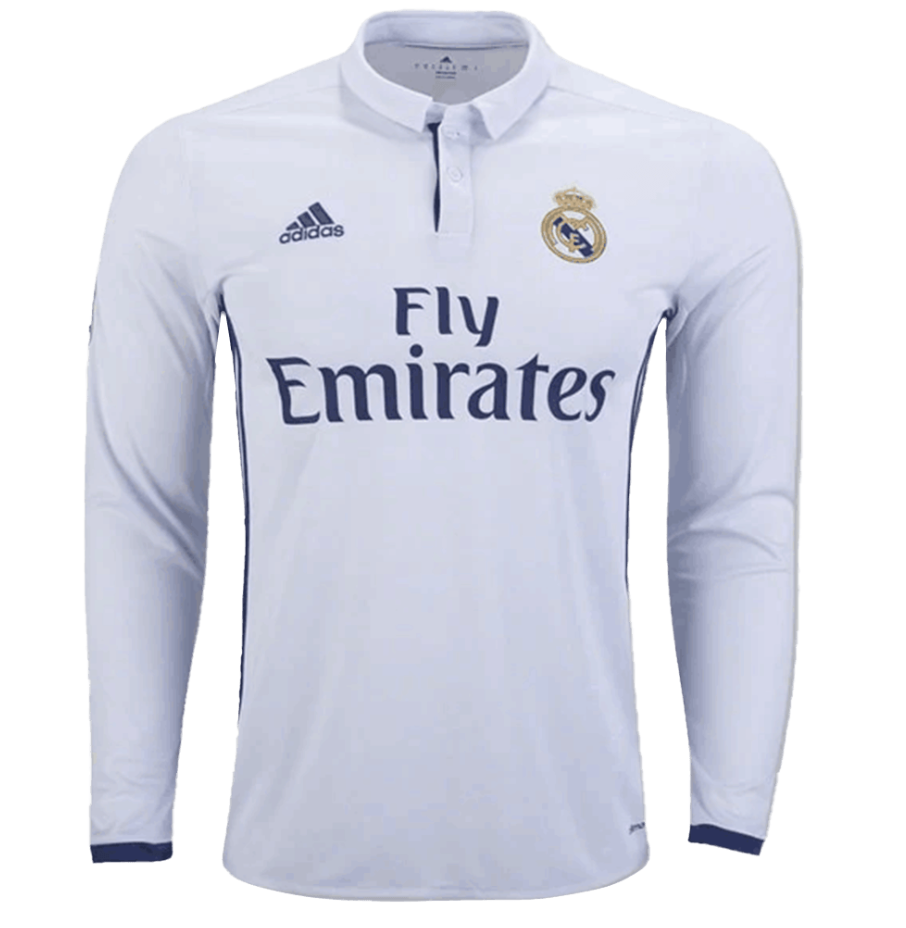 Retro Real Madrid Home Long Sleeve Jersey 2016/17