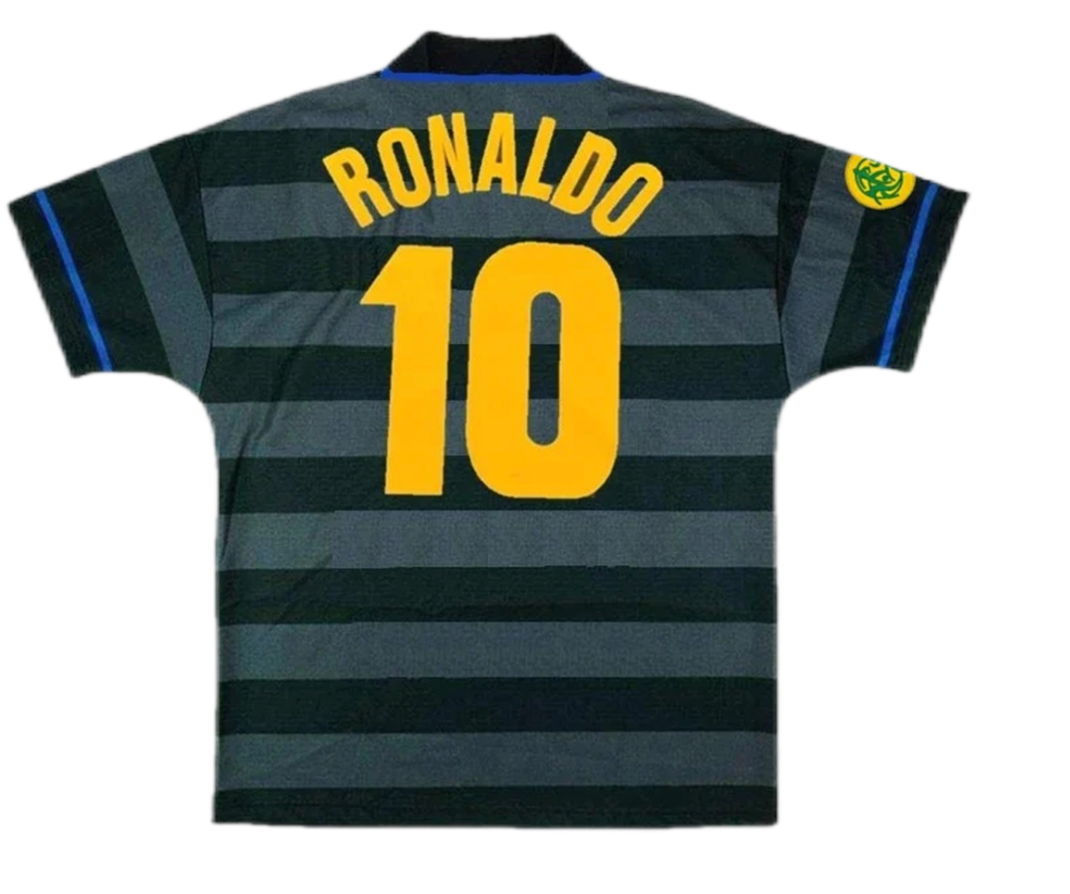 Inter Milan Ronaldo #10 Retro Jersey Europa League Away 1997-98