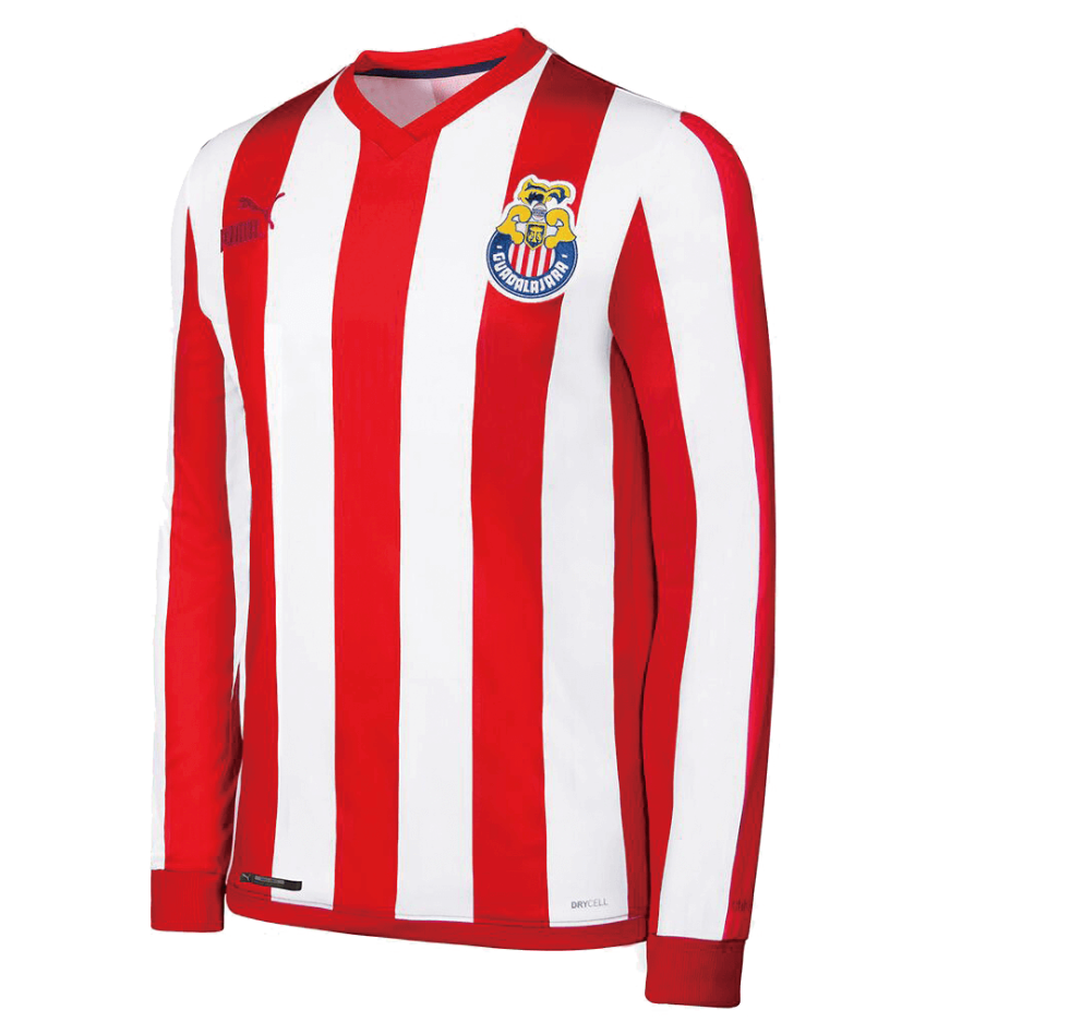 Chivas Guadalajara Soccer Jersey Home Long Sleeve 115-Yeas Retro Replica