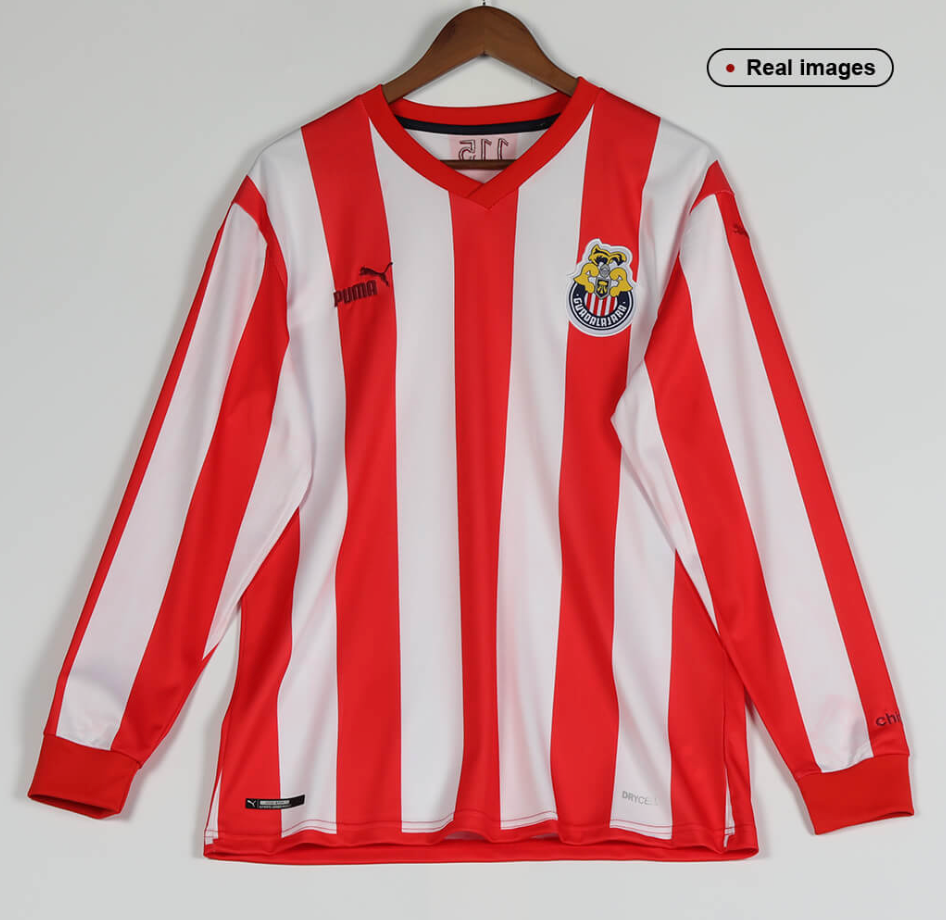 Chivas Guadalajara Soccer Jersey Home Long Sleeve 115-Yeas Retro Replica