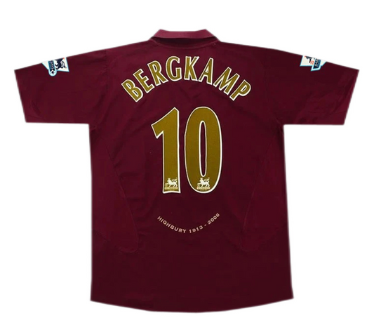 Arsenal Bergkamp #10 Retro Jersey Home 2005/06