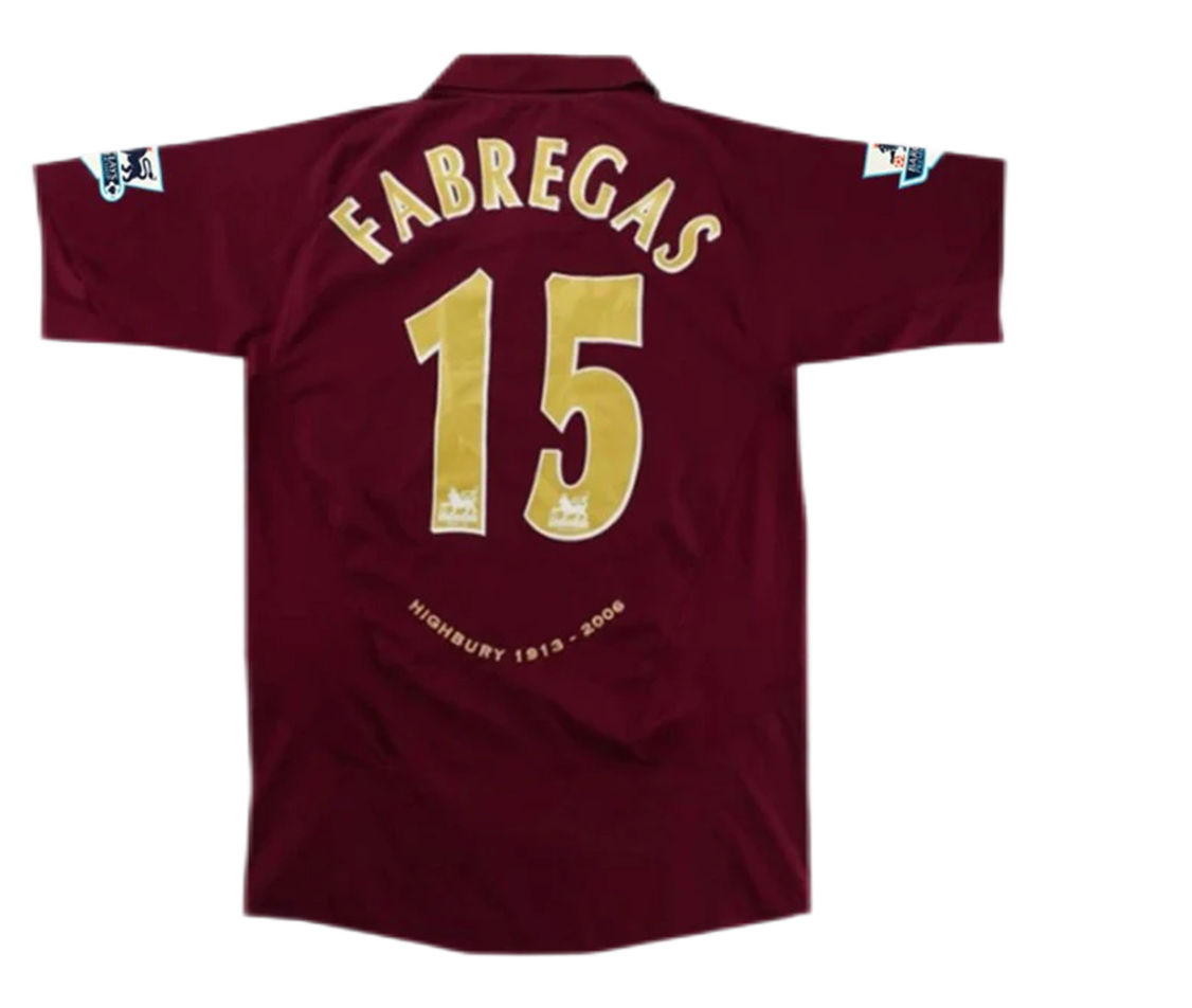 Arsenal FABREGAS #15 Retro Jersey Home 2005/06