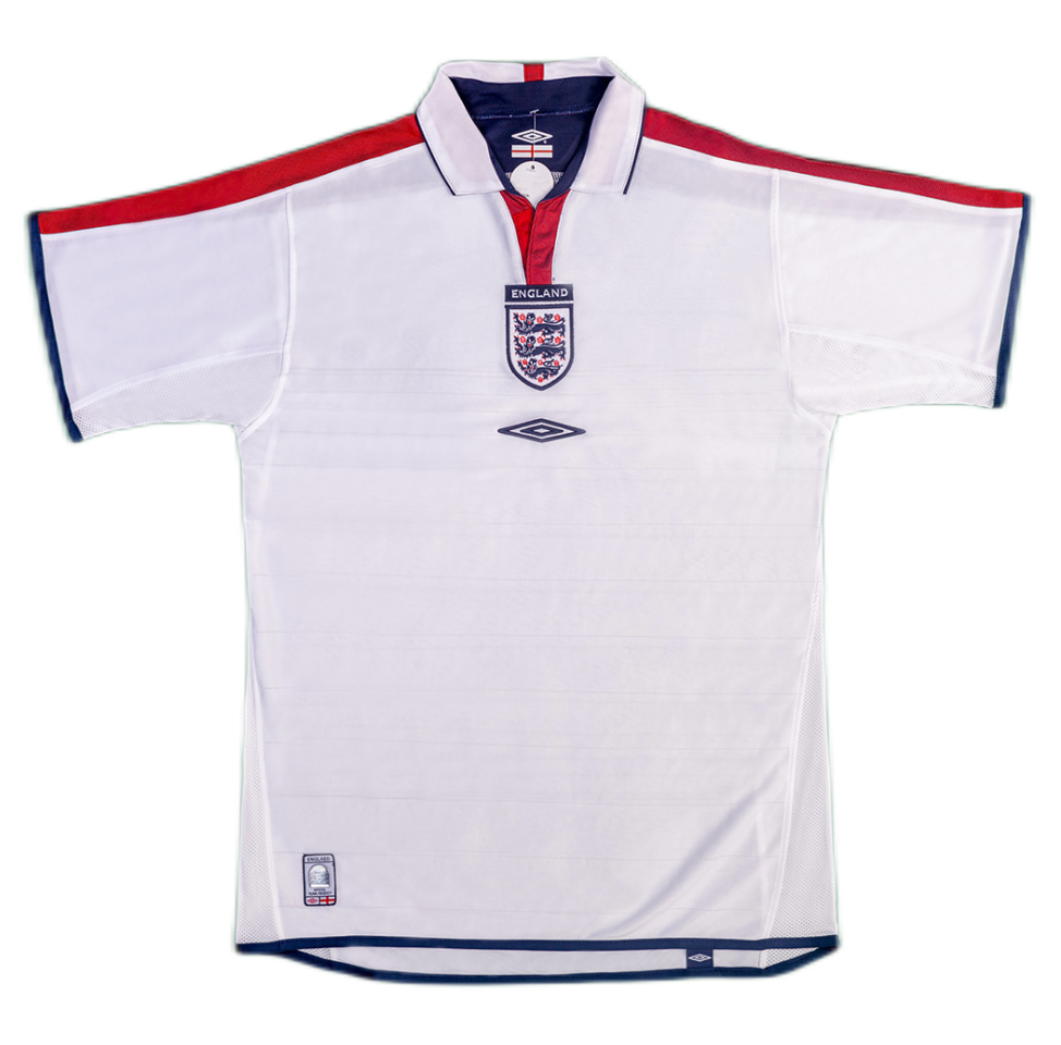 England Retro Jersey Home Replica Euro Cup 2004