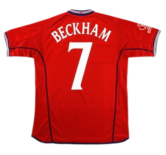 England Beckham #7 Retro Jersey Away Replica World Cup 2002