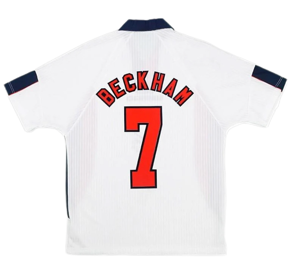 England Beckham #7 Retro Jersey Home Replica World Cup 1998