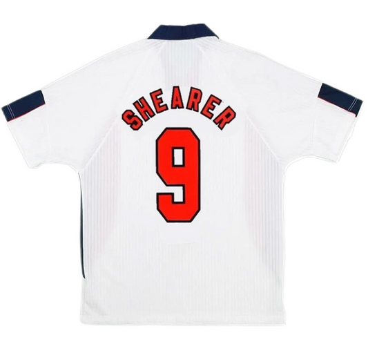 England Shearer #9 Retro Jersey Home Replica World Cup 1998