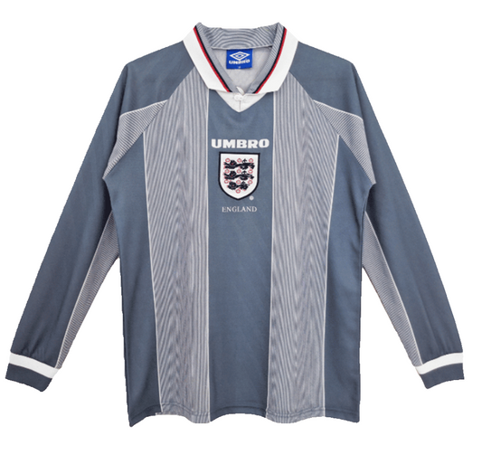 England Retro Away Long Sleeve Jersey Replica Euro Cup 1996