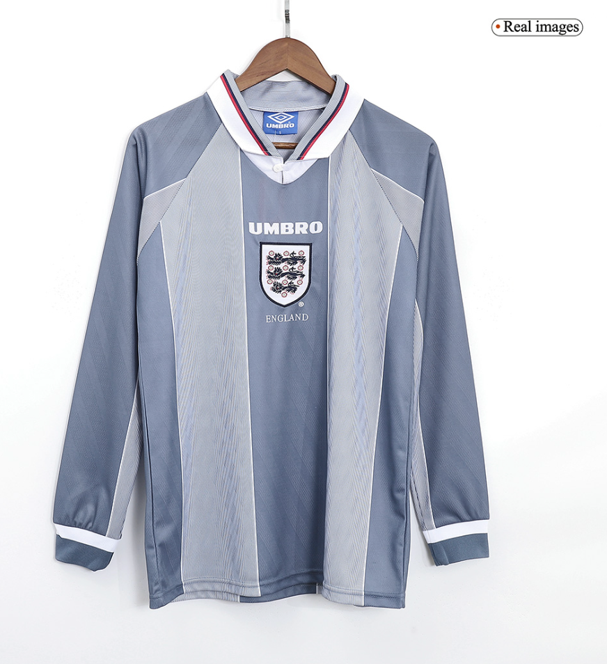 England Retro Away Long Sleeve Jersey Replica Euro Cup 1996