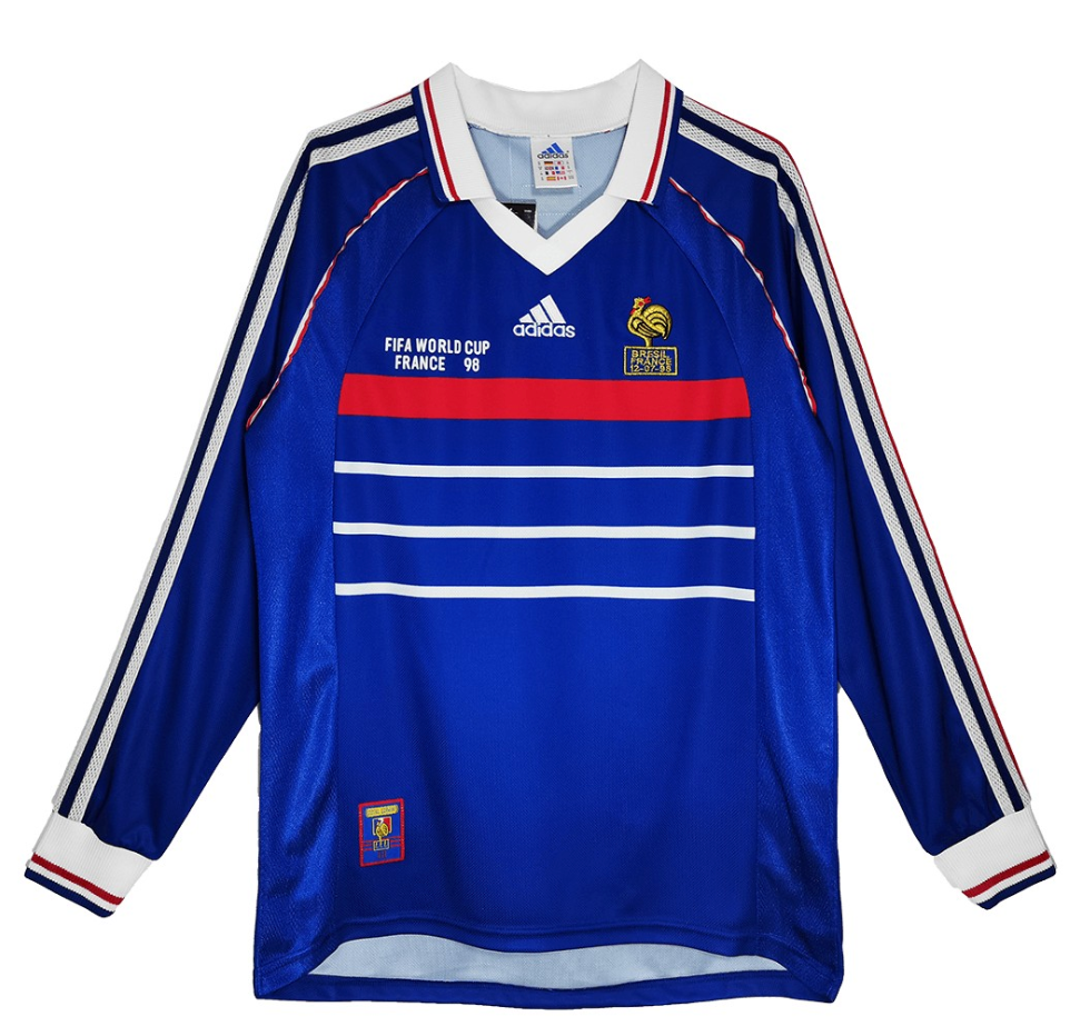 France Retro Long Sleeve Jersey World Cup 1998