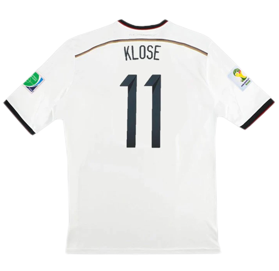 Germany KLOSE #11 Retro Jersey Home World Cup 2014