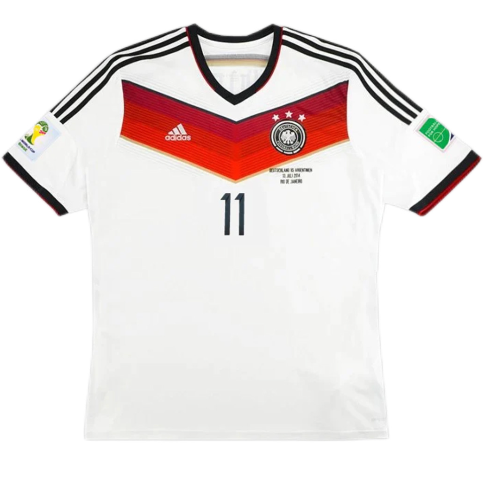 Germany KLOSE #11 Retro Jersey Home World Cup 2014