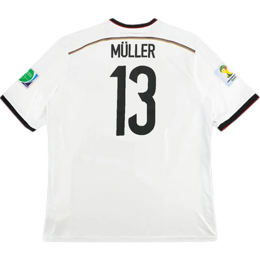 Germany MÜLLER #13 Retro Jersey Home World Cup 2014