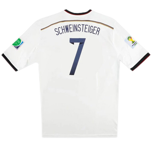 Germany SCHWEINSTEIGER #7 Retro Jersey Home World Cup 2014