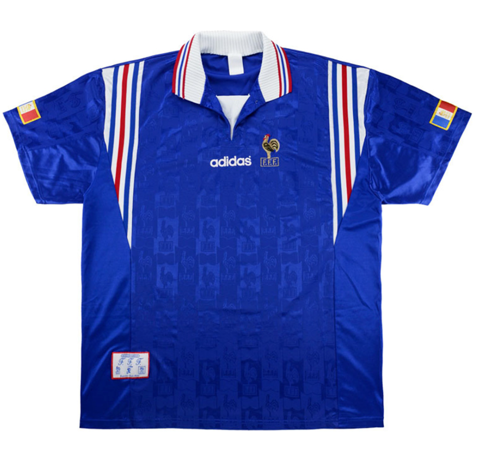 France Retro Jersey Home Euro Cup 1996