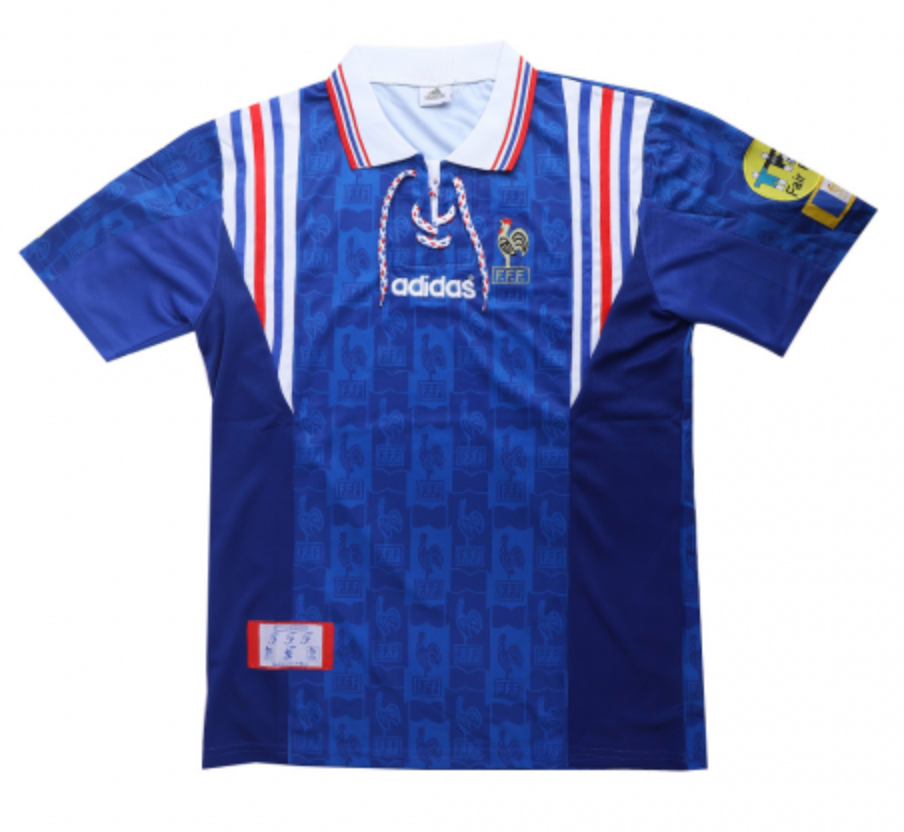 France Retro Jersey Home Euro Cup 1996