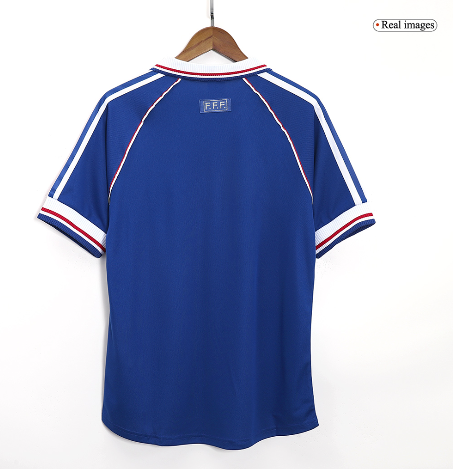 France Retro Jersey Home World Cup 1998