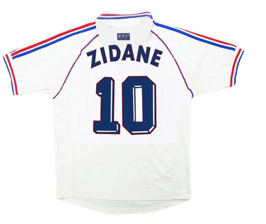 France Zidane #10 Retro Jersey Away Replica World Cup 1998