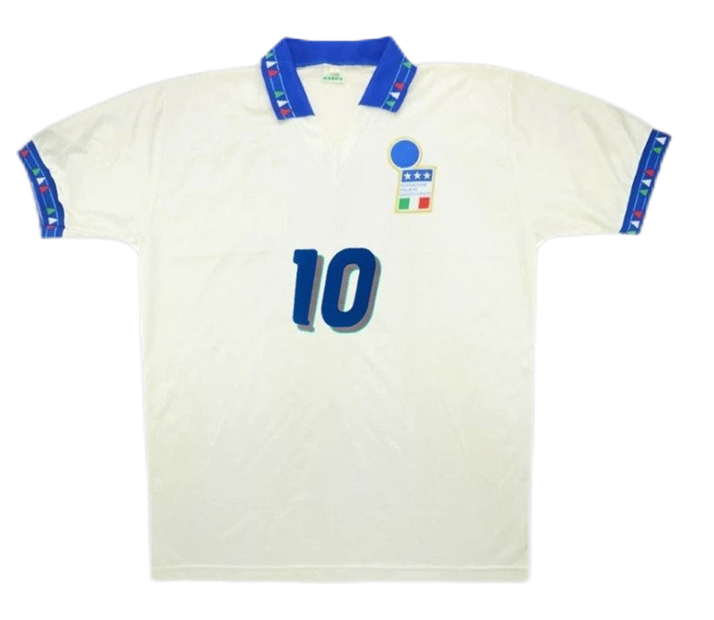 Italy R.Baggio #10 Retro Jersey Away Replica World Cup 1994