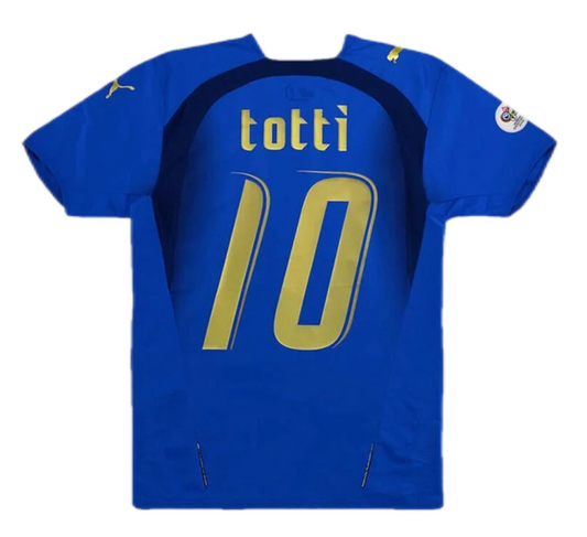 Italy TOTTI #10 Retro Jersey Home Replica World Cup 2006