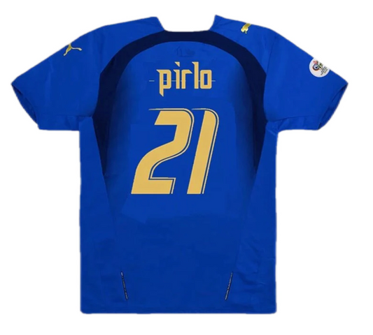 Italy PIRLO #21 Retro Jersey Home Replica World Cup 2006