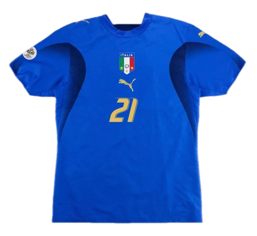 Italy PIRLO #21 Retro Jersey Home Replica World Cup 2006