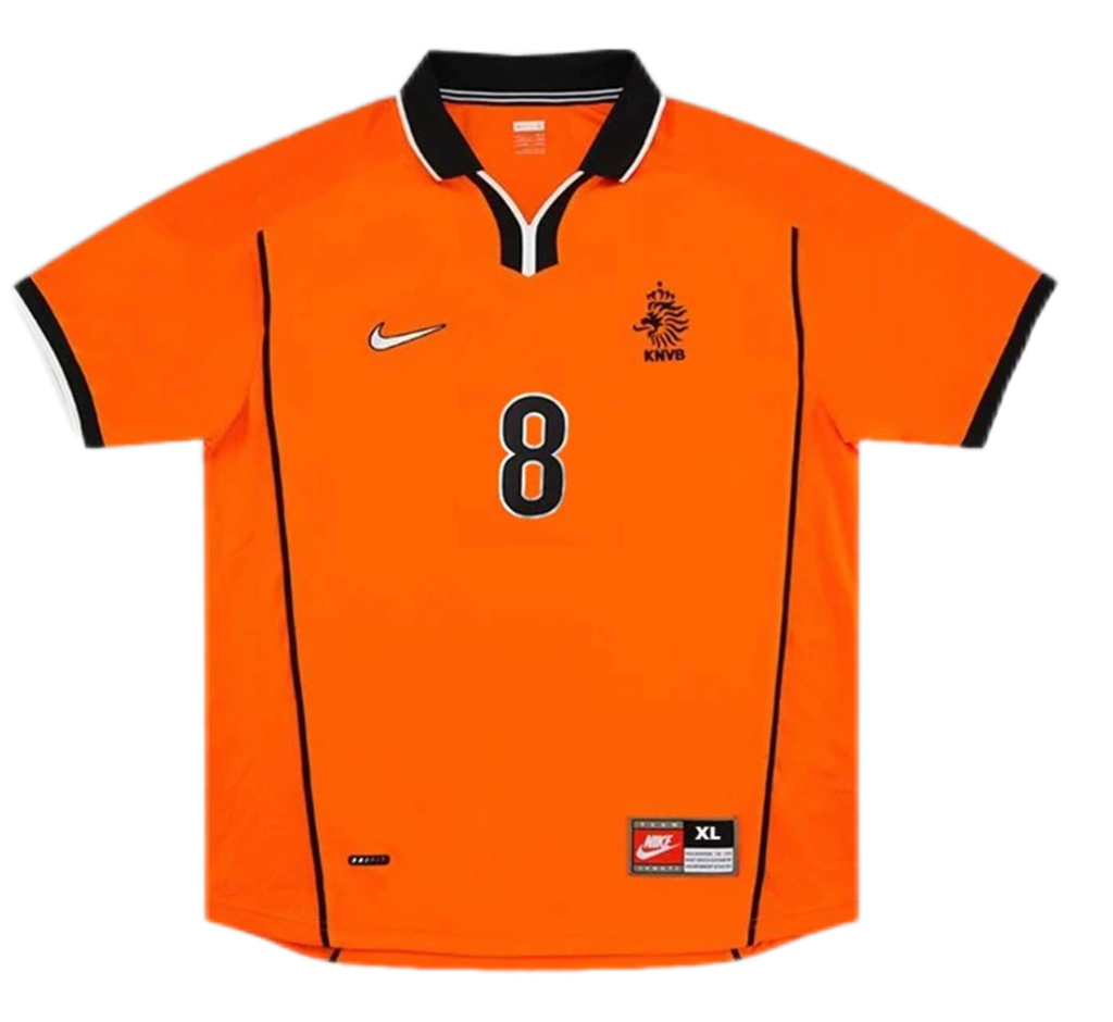 Netherlands BERGKAMP #8 Retro Jersey Home Replica World Cup 1998