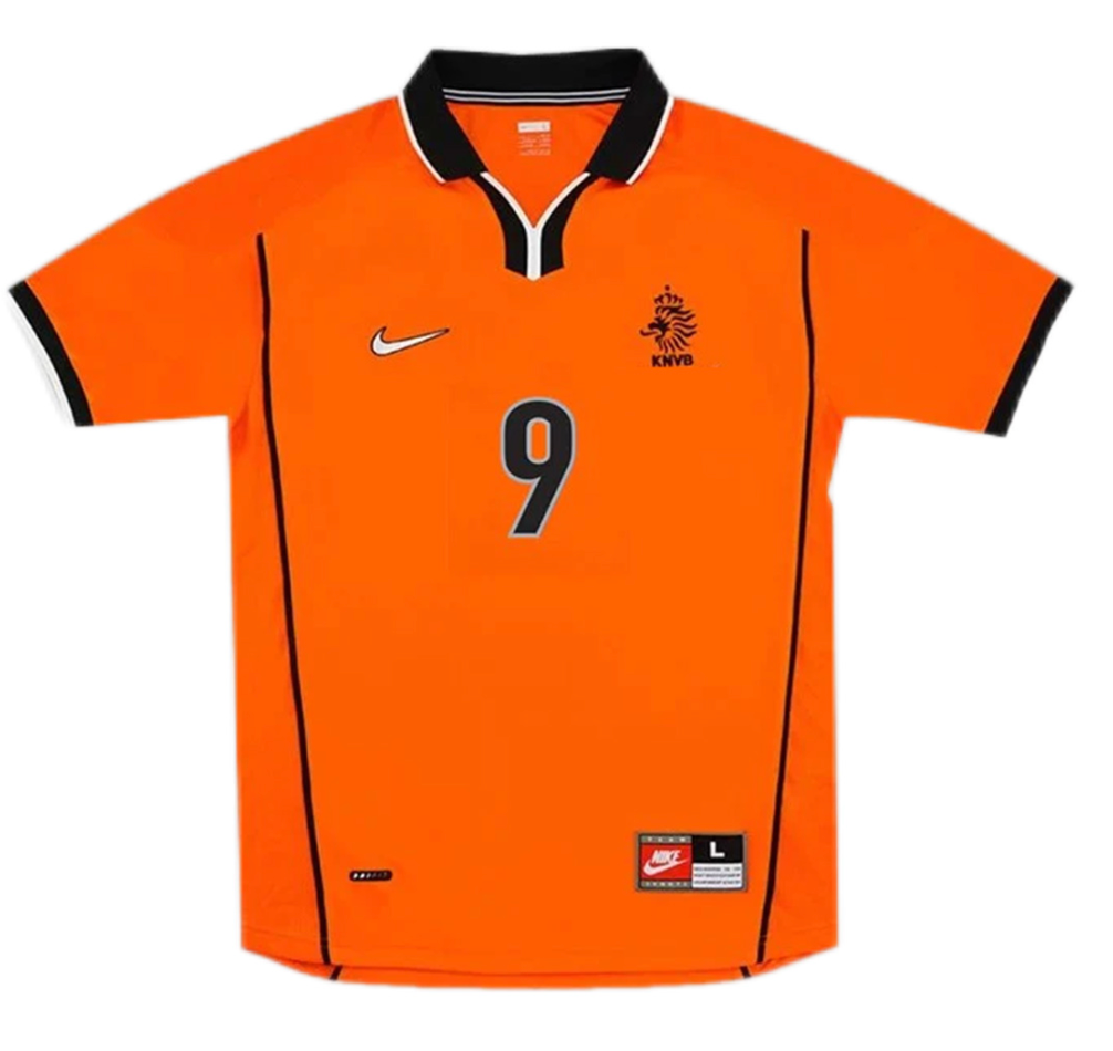 Netherlands KLUIVERT #9 Retro Jersey Home Replica World Cup 1998