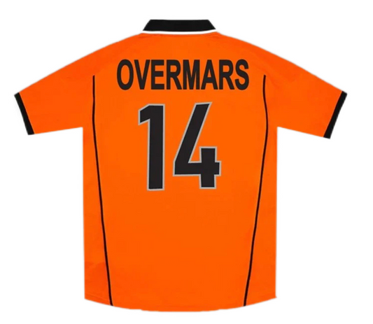 Netherlands OVERMARS #14 Retro Jersey Home Replica World Cup 1998