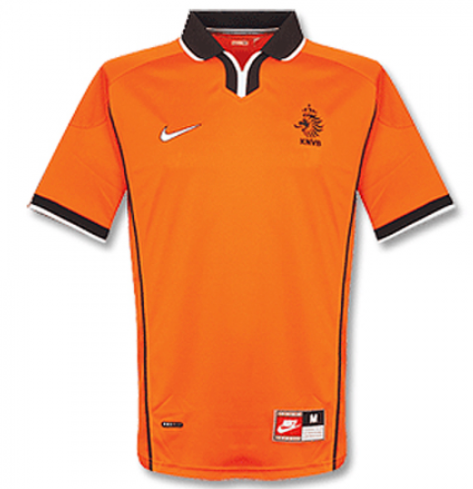 Netherlands OVERMARS #14 Retro Jersey Home Replica World Cup 1998