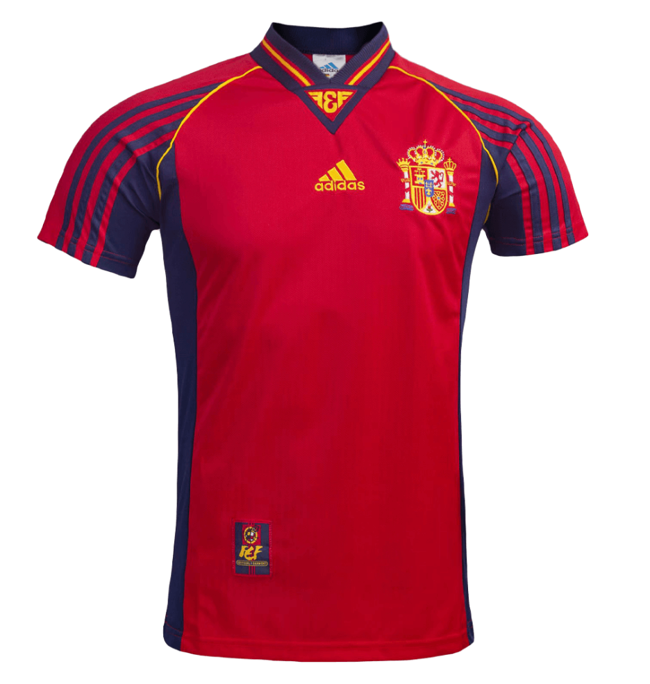 Spain Retro Jersey Home World Cup 1998