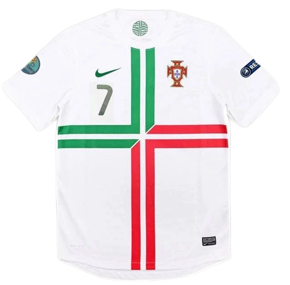 Portugal Ronaldo #7 Retro Jersey Away Euro Cup 2012