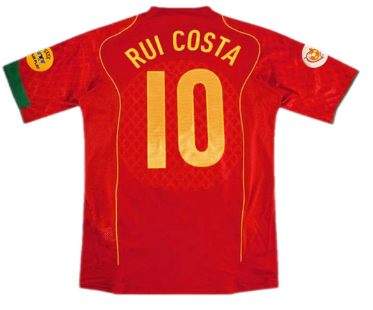 Portugal Rui Costa #10 Retro Jersey Home Replica Euro Cup 2004