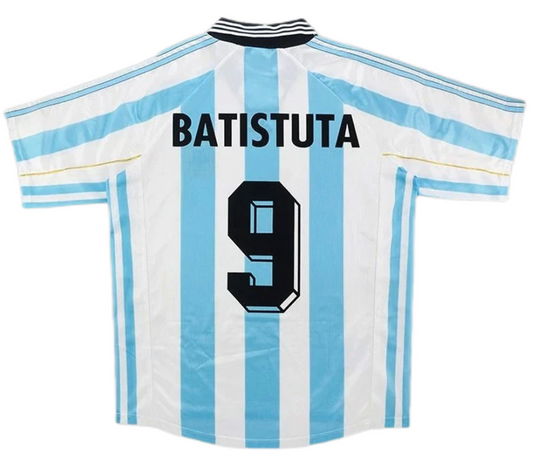 Argentina BATISTUTA #9 Retro Jersey Home World Cup 1998