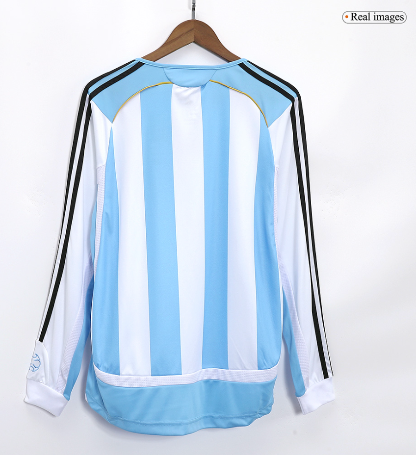 Retro Argentina Home Long Sleeve Jersey World Cup 2006