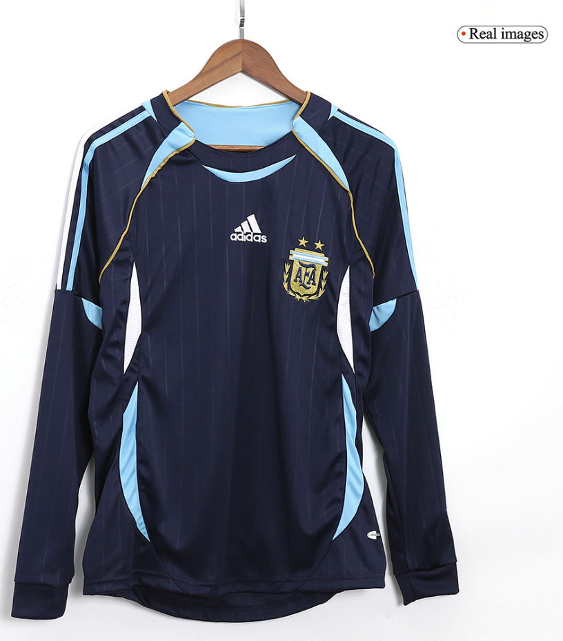 Retro Argentina Away Long Sleeve Jersey 2006