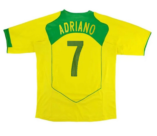 Brazil ADRIANO #7 Retro Jersey Home 2004