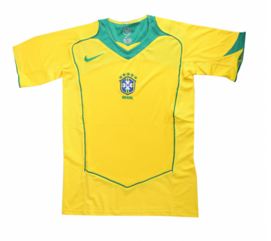 Brazil Ronaldinho #10 Retro Jersey Home 2004