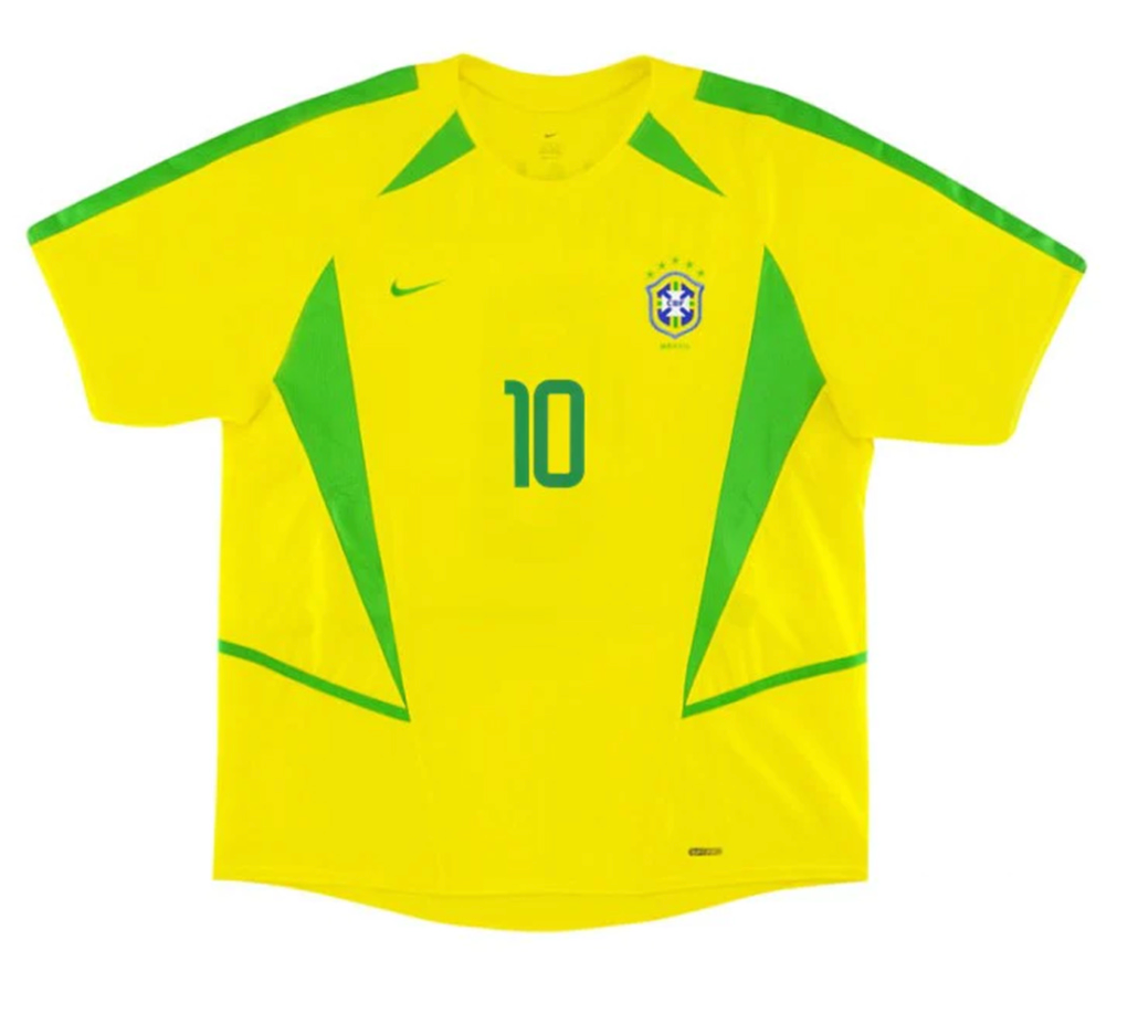 Brazil RIVALDO #10 Retro Jersey Home World Cup 2002