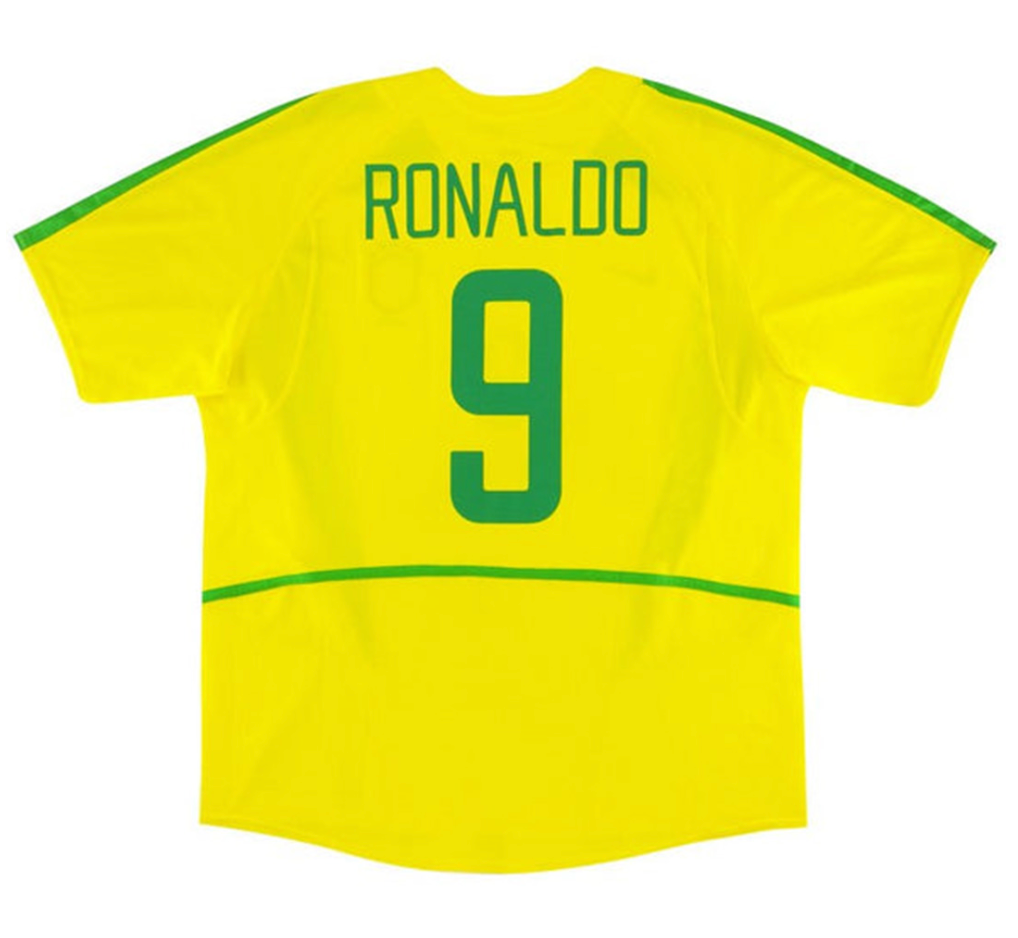 Brazil Ronaldo #9 Retro Jersey Home World Cup 2002