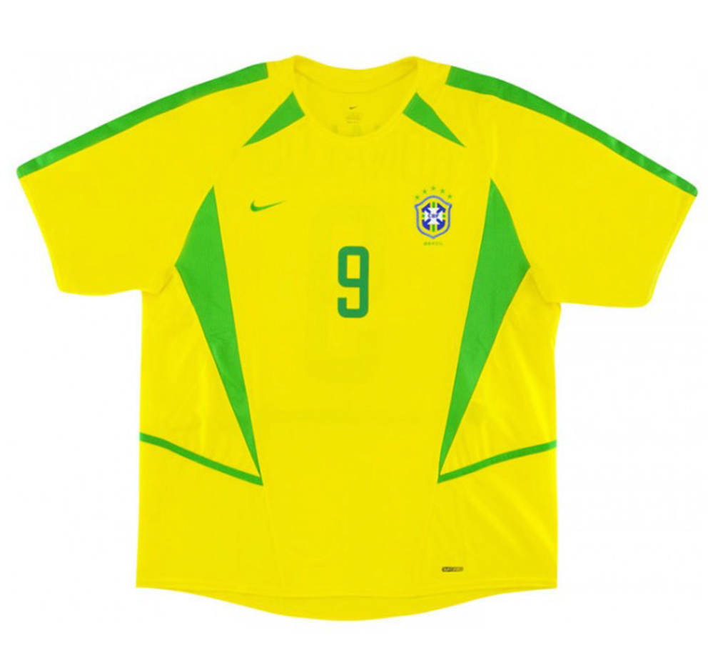 Brazil Ronaldo #9 Retro Jersey Home World Cup 2002