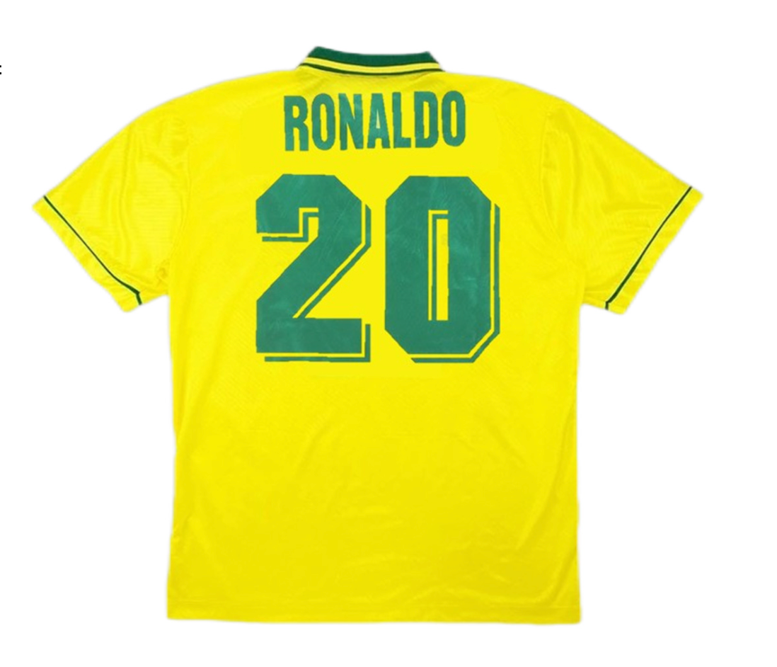 Brazil Ronaldo #20 Retro Jersey Home World Cup 1994