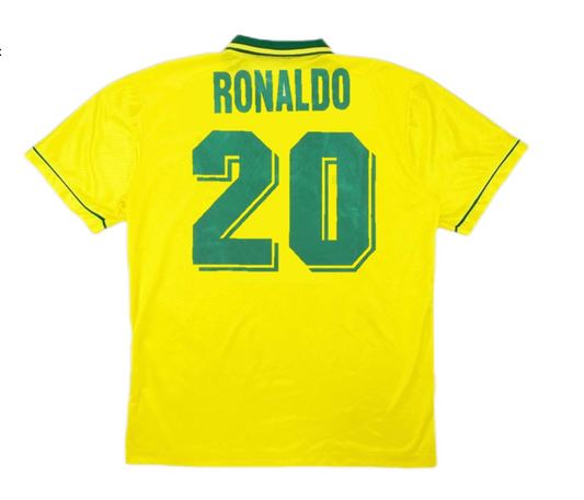 Brazil Ronaldo #20 Retro Jersey Home World Cup 1994