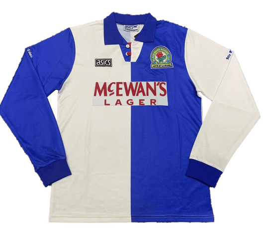 Blackburn Rovers Retro Jersey Home Long Sleeve 1994/95