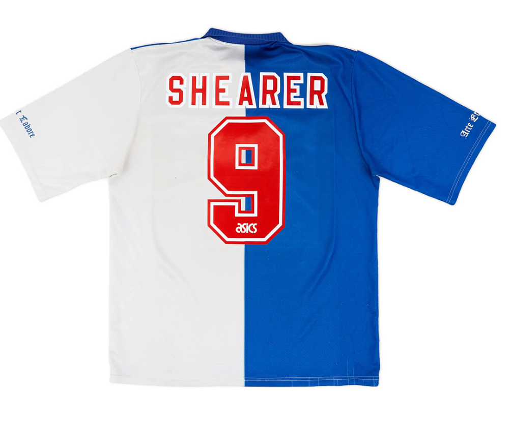 SHEARER #9 Blackburn Rovers Retro Jersey Home 1994/95