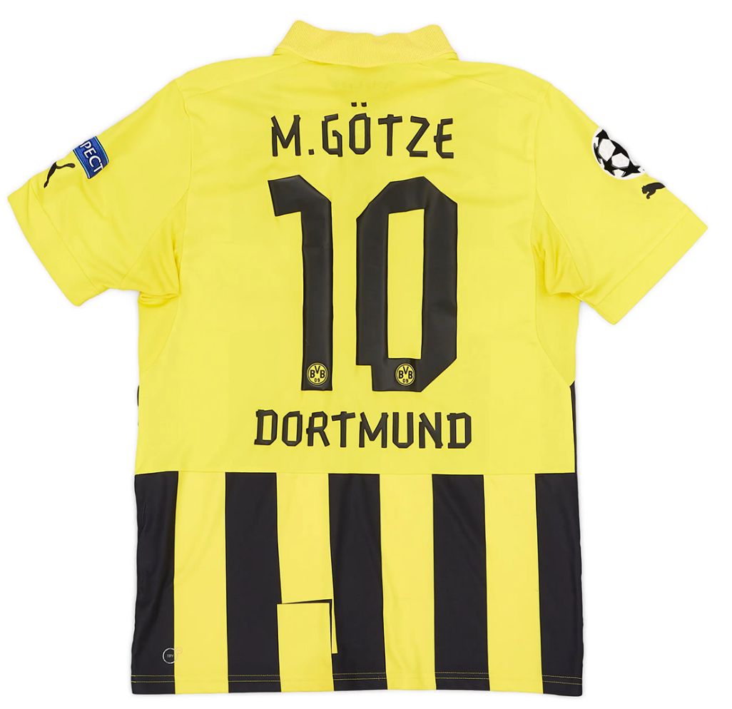 M.Götze #10 Retro Borussia Dortmund UCL Home Jersey 2012/13