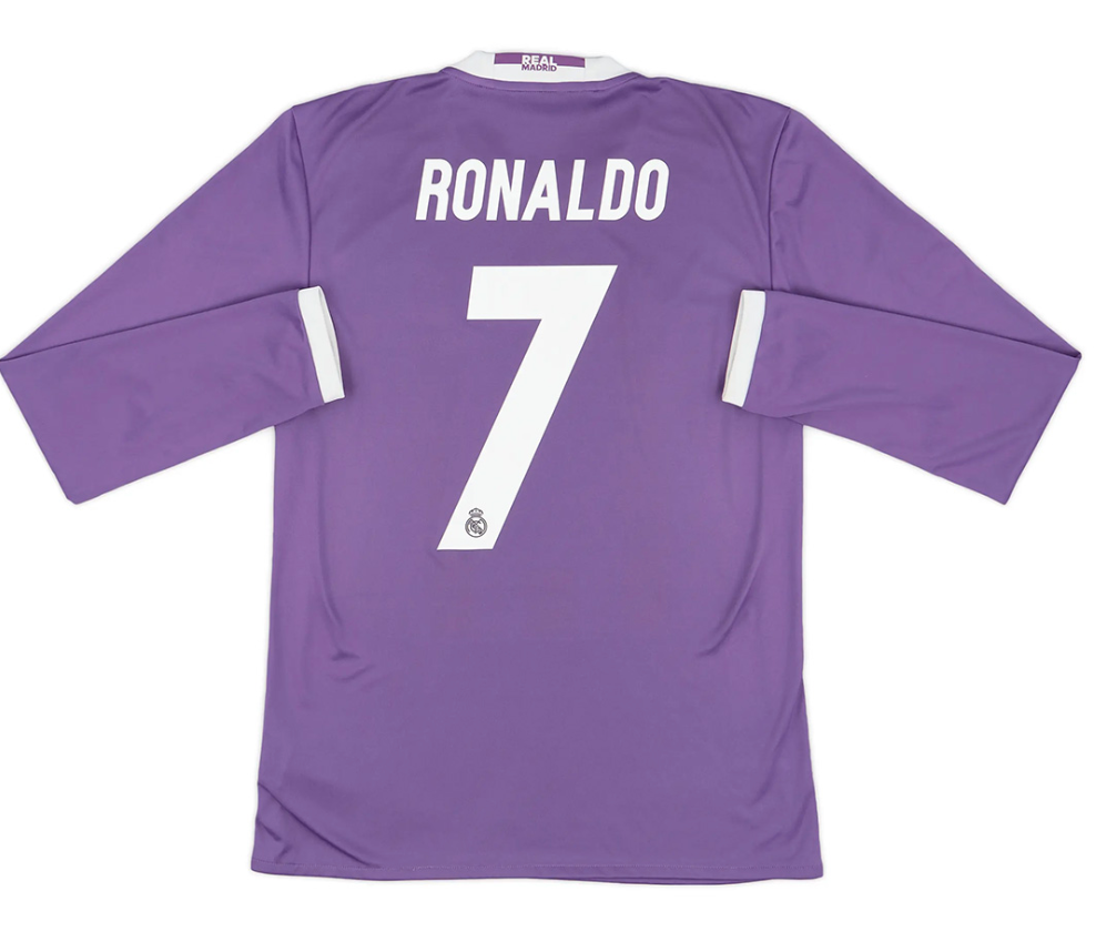 Ronaldo #7 Retro Real Madrid Long Sleeve Away Jersey 2016/17